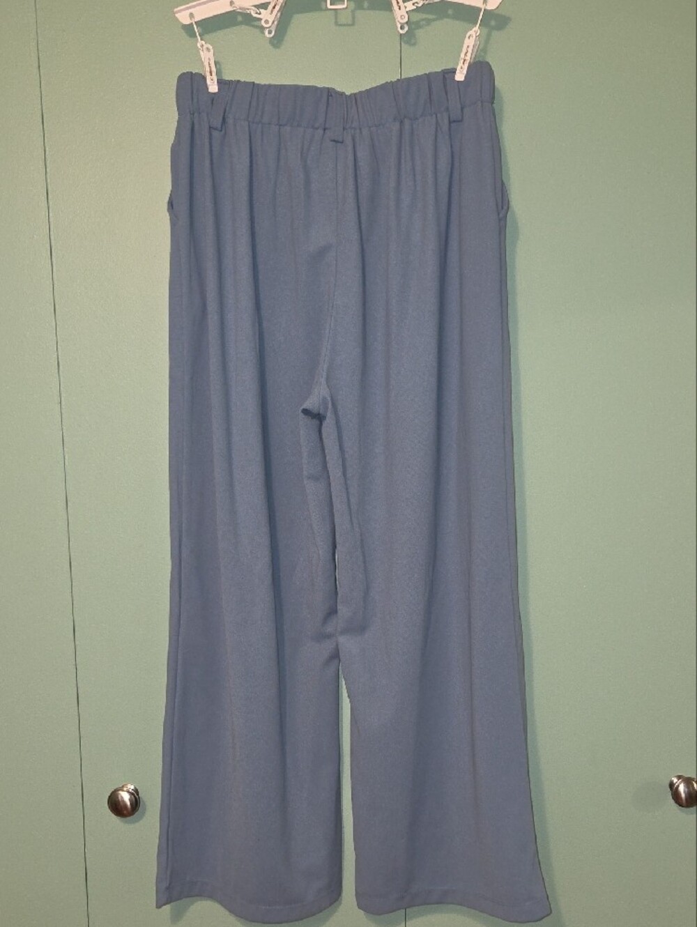 Halara Blue Wide Leg Flowy Comfort Dress Pant Size Large - Picture 3 of 6